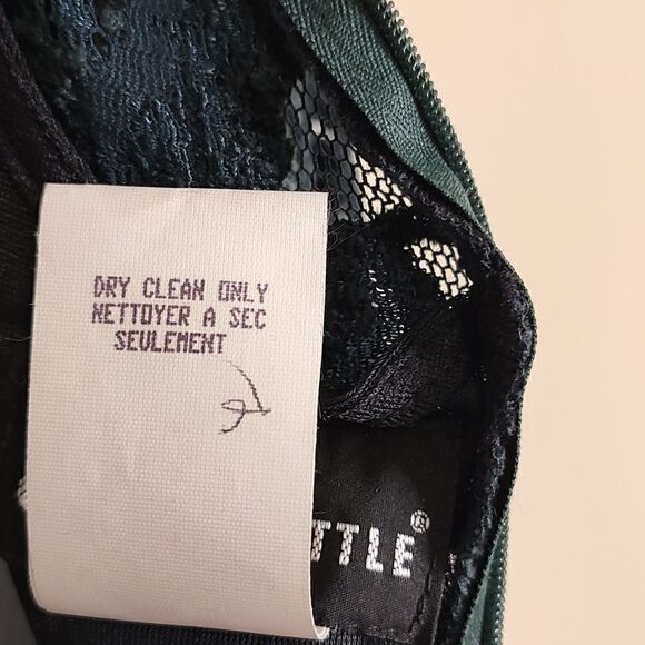 Carole Little Green Lace Maxi Dress Size 6 Witchy Goth Dark Fairy Whimsigoth - Picture 8 of 9